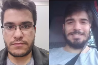 Imagem ilustrativa de dois homens lado a lado, um deles vestindo terno azul e outro camisa branca, representando candidatos com autismo.