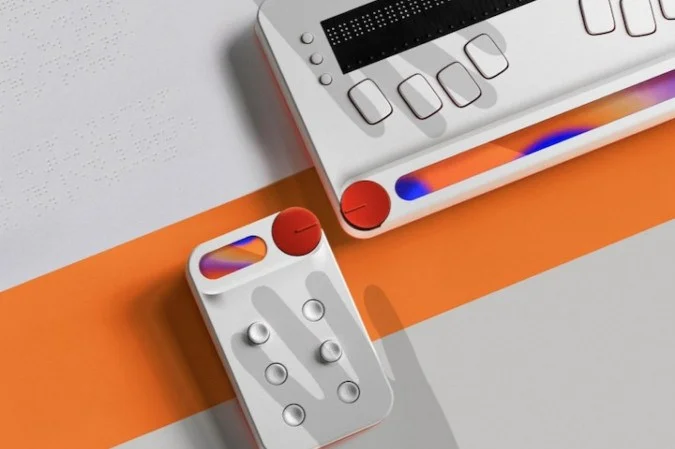 Inteligência Artificial: Dispositivos tecnológicos com interface tátil e Braille usados como recurso de acessibilidade.